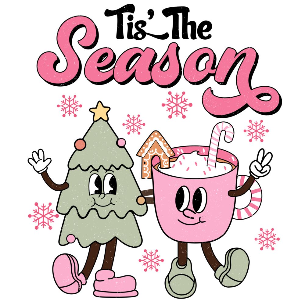 TIS THE SEASON PINK FRIENDS (PRINT) Thumbnail