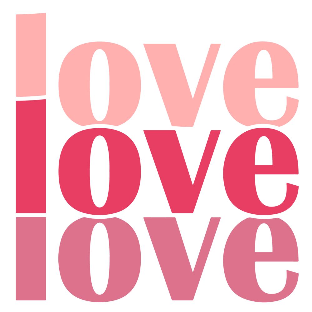 LOVE LOVE LOVE PINK (PRINT) Thumbnail